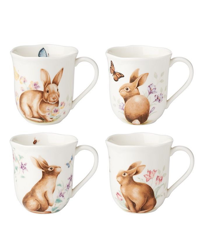 Butterfly Meadow Bunny Mug Set, Set Of 4 Lenox Butterfly Meadow Bunny Mug Set, Set Of 4 -VilleroyBoch shop