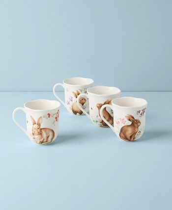 Butterfly Meadow Bunny Mug Set, Set Of 4 Lenox Butterfly Meadow Bunny Mug Set, Set Of 4 -VilleroyBoch shop