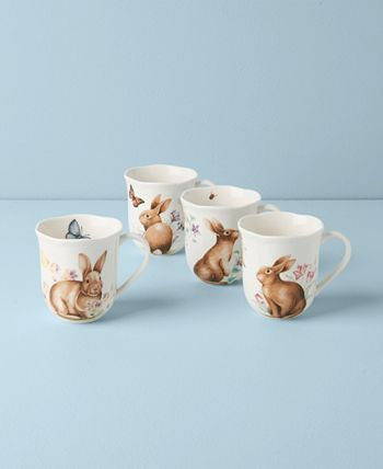 Butterfly Meadow Bunny Mug Set, Set Of 4 Lenox Butterfly Meadow Bunny Mug Set, Set Of 4 -VilleroyBoch shop