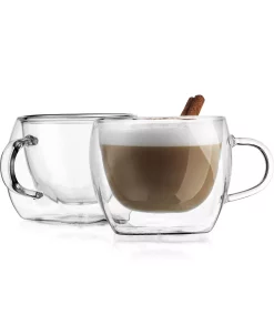 Godinger Double Wall 2-Piece Tea Cup Set, 8 Oz