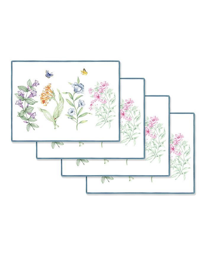 Lenox Butterfly Meadow Garden Cork Placemats, Set Of 4 3 Lenox Butterfly Meadow Garden Cork Placemats, Set Of 4