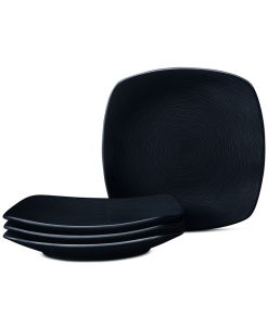 Noritake Swirl Square Dinner Plates, Set Of 4