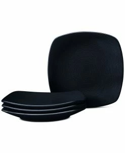 Noritake Swirl Square Dinner Plates, Set Of 4