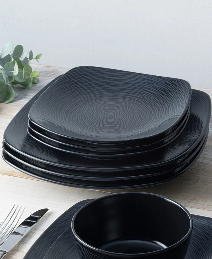 Noritake Swirl Square Dinner Plates, Set Of 4 - Image 4