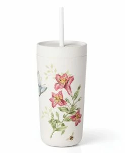 Lenox Butterfly Meadow Tumbler With Straw