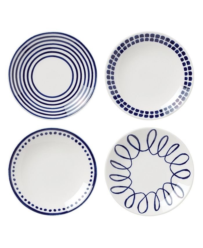 Charlotte 4 Piece Tidbit Plates Set Kate Spade New York Charlotte 4 Piece Tidbit Plates Set -VilleroyBoch shop