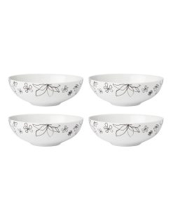 Kate Spade New York Garden Doodle 4 Piece Soup And Cereal Bowl Set