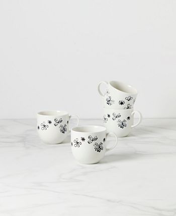 Garden Doodle 4 Piece Mugs Set Kate Spade New York Garden Doodle 4 Piece Mugs Set -VilleroyBoch shop