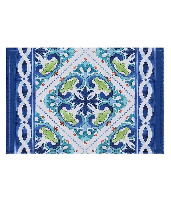 Callisto Tiles Set Of 4 Placemats, 13 X 19 Laural Home Callisto Tiles Set Of 4 Placemats, 13 X 19 -VilleroyBoch shop