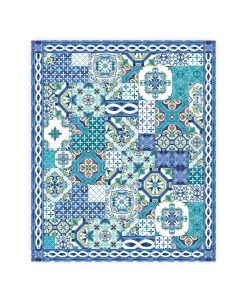 Laural Home Callisto Tiles Tablecloth, 70 X 84