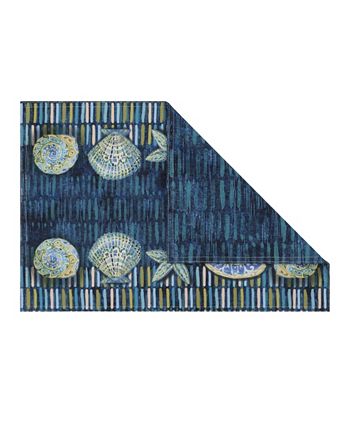 Embellished Shells Set Of 4 Placemats, 13 X 19 Laural Home Embellished Shells Set Of 4 Placemats, 13 X 19 -VilleroyBoch shop