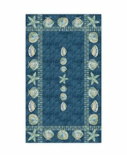 Laural Home Embellished Shells Tablecloth, 70 X 120