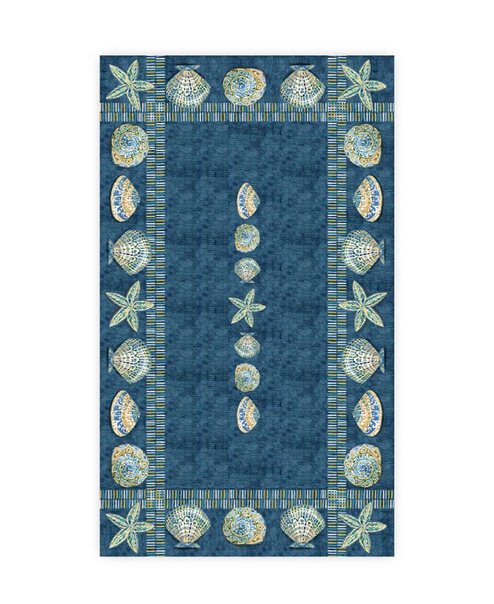 Embellished Shells Tablecloth, 70 X 120 Laural Home Embellished Shells Tablecloth, 70 X 120 -VilleroyBoch shop