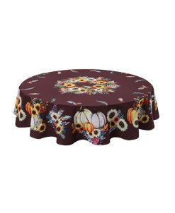 Laural Home Fall Feathers 70 Round Tablecloth