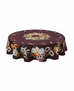 Laural Home Fall Feathers 70 Round Tablecloth