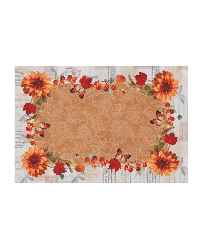 Fall In Love Set Of 4 Placemats, 13 X 19 Laural Home Fall In Love Set Of 4 Placemats, 13 X 19 -VilleroyBoch shop