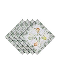 Laural Home French Pears Set Of 4 Napkins, 20 X 20