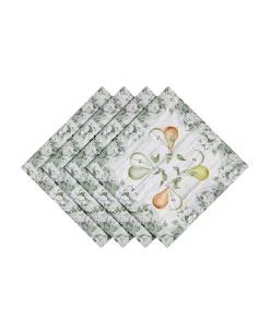 Laural Home French Pears Set Of 4 Napkins, 20 X 20