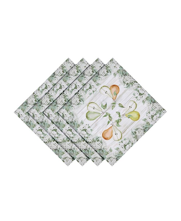 French Pears Set Of 4 Napkins, 20 X 20 Laural Home French Pears Set Of 4 Napkins, 20 X 20 -VilleroyBoch shop