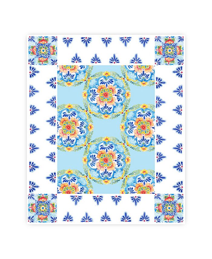 Laural Home Talavera Tablecloth, 70 X 84 3 Laural Home Talavera Tablecloth, 70 X 84