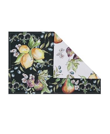 Tuscan Fruit Sketch Set Of 4 Placemats, 13 X 19 Laural Home Tuscan Fruit Sketch Set Of 4 Placemats, 13 X 19 -VilleroyBoch shop