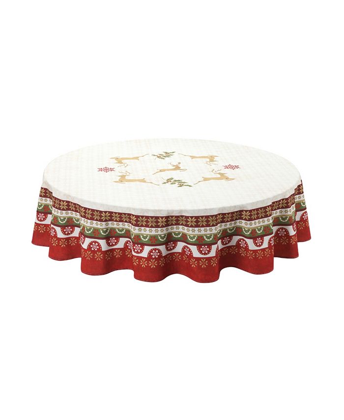 Laural Home Simply Christmas 70 Round Tablecloth 3 Laural Home Simply Christmas 70 Round Tablecloth