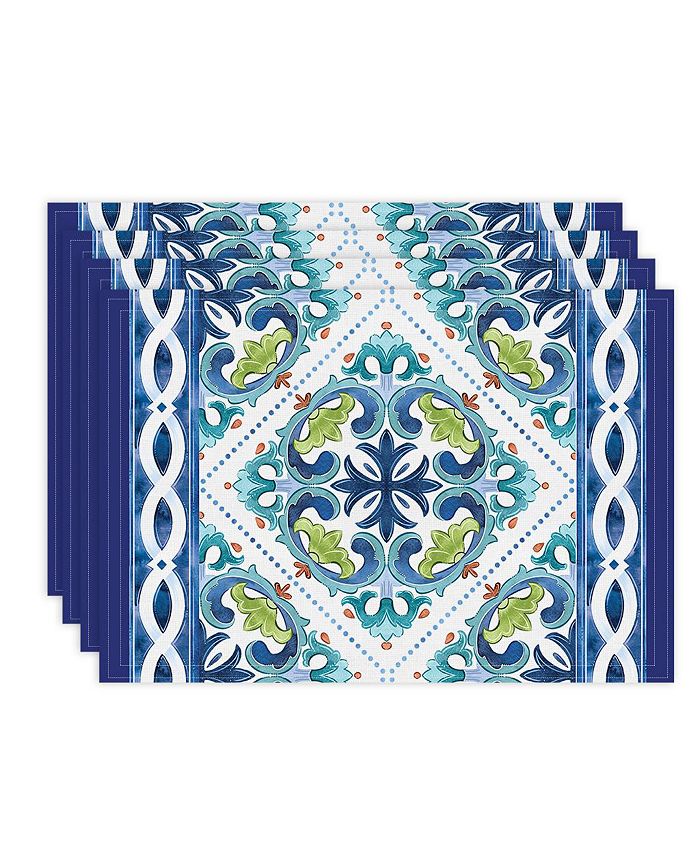 Callisto Tiles Set Of 4 Placemats, 13 X 19 Laural Home Callisto Tiles Set Of 4 Placemats, 13 X 19 -VilleroyBoch shop