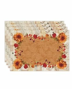 Laural Home Fall In Love Set Of 4 Placemats, 13 X 19