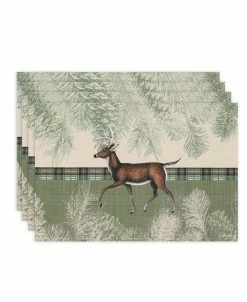 Laural Home Woodland Forest Set Of 4 Placemats, 13 X 19
