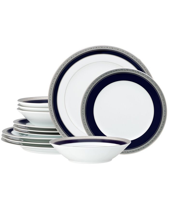 Crestwood Cobalt 12 Piece Set, Service For 4 Noritake Crestwood Cobalt 12 Piece Set, Service For 4 -VilleroyBoch shop
