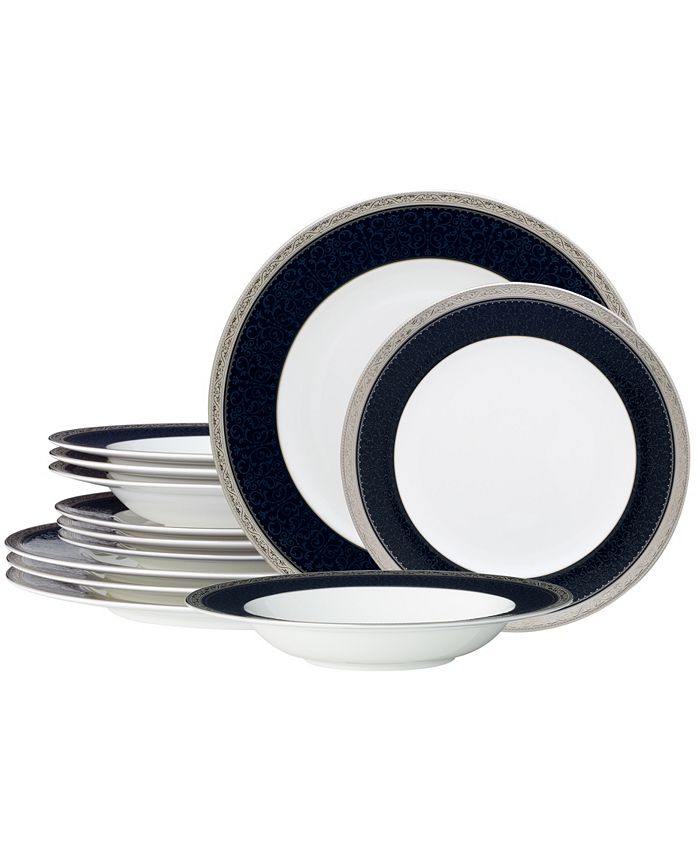 Odessa Cobalt 12 Piece Set, Service For 4 Noritake Odessa Cobalt 12 Piece Set, Service For 4 -VilleroyBoch shop