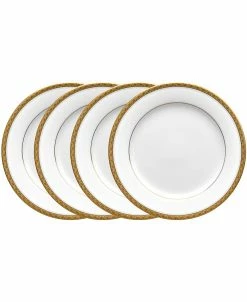 Noritake Charlotta Gold Set Of 4 Salad Plates, Service For 4