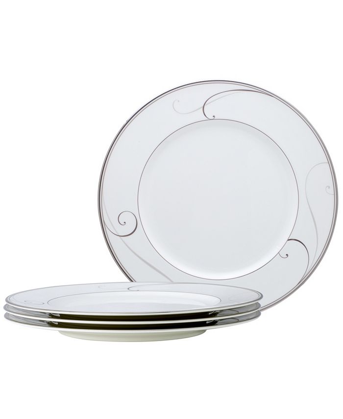 Platinum Wave Set Of 4 Dinner Plates, Service For 4 Noritake Platinum Wave Set Of 4 Dinner Plates, Service For 4 -VilleroyBoch shop
