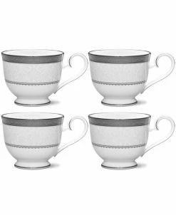 Noritake Odessa Platinum Set Of 4 Cups, Service For 4