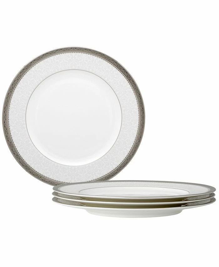 Noritake Odessa Platinum Set Of 4 Dinner Plates, Service For 4
