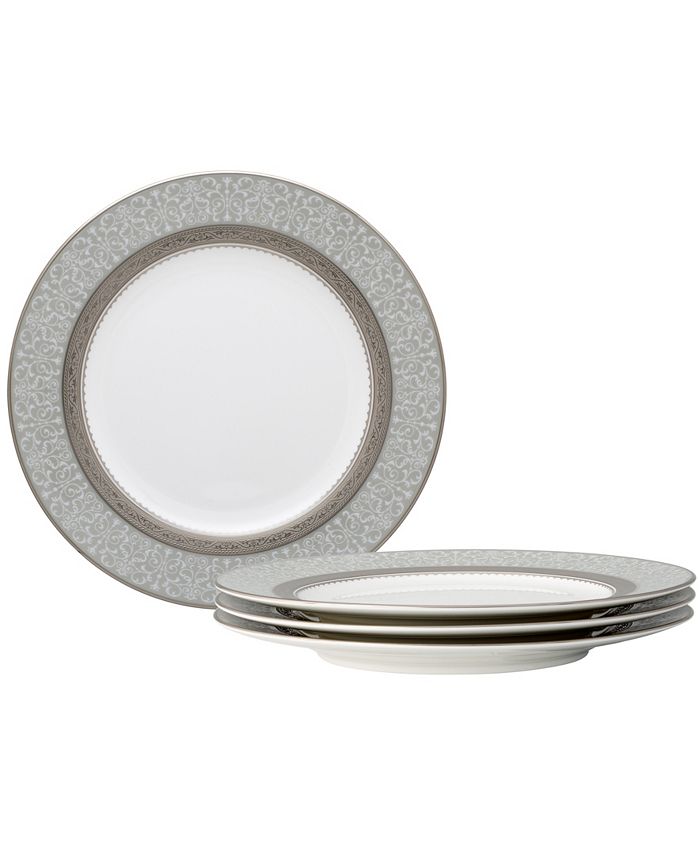 Odessa Platinum Set Of 4 Accent Plates, Service For 4 Noritake Odessa Platinum Set Of 4 Accent Plates, Service For 4 -VilleroyBoch shop