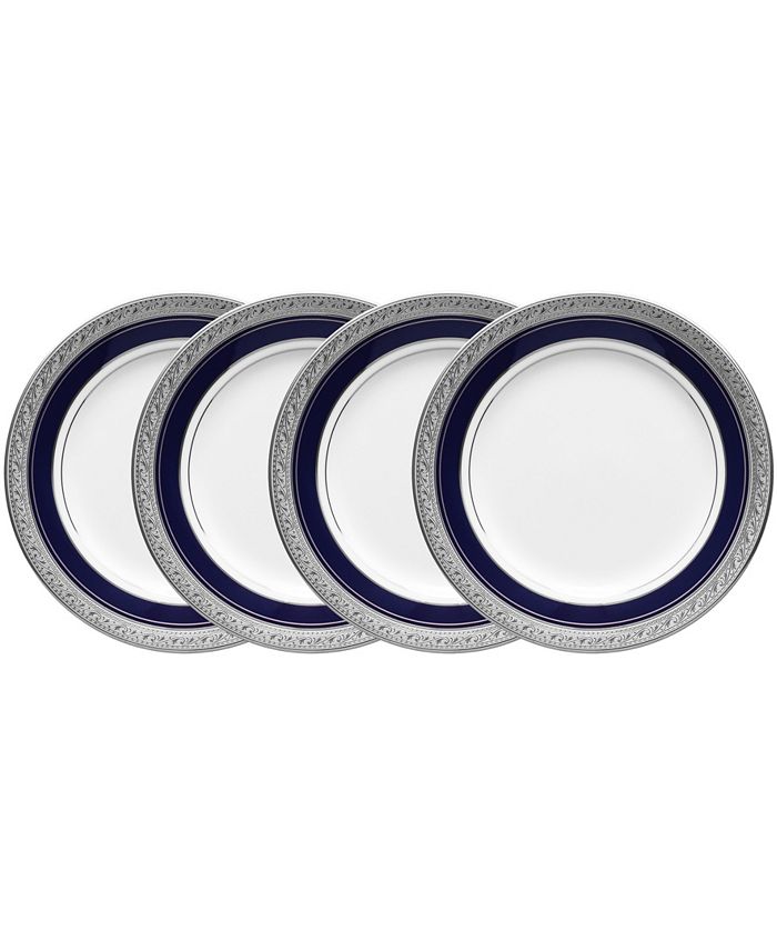 Crestwood Cobalt Platinum Set Of 4 Bread Butter And Appetizer Plates, Service For 4 Noritake Crestwood Cobalt Platinum Set Of 4 Bread Butter And Appetizer Plates, Service For 4 -VilleroyBoch shop