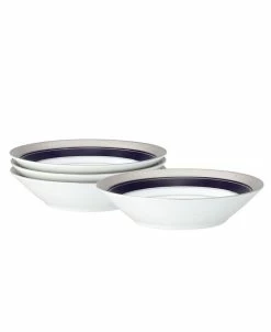 Noritake Crestwood Cobalt Platinum Set Of 4 Fruit Bowls, Service For 4