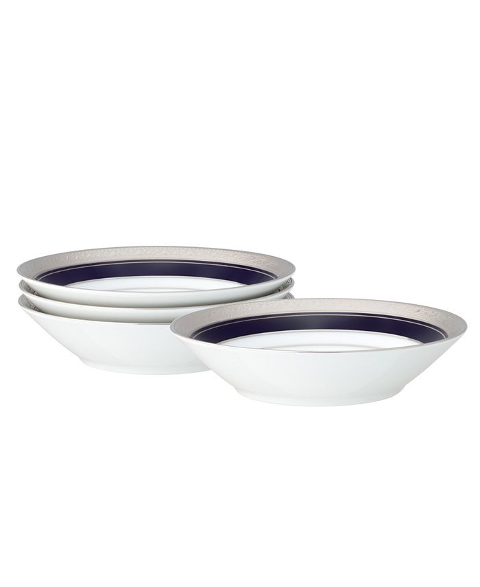 Crestwood Cobalt Platinum Set Of 4 Fruit Bowls, Service For 4 Noritake Crestwood Cobalt Platinum Set Of 4 Fruit Bowls, Service For 4 -VilleroyBoch shop