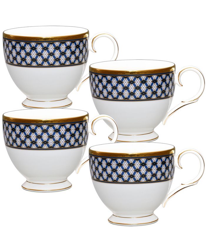 Blueshire Set Of 4 Cups, Service For 4 Noritake Blueshire Set Of 4 Cups, Service For 4 -VilleroyBoch shop