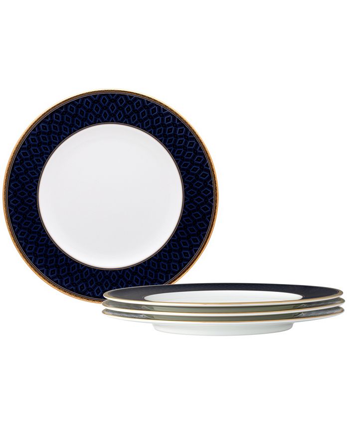 Blueshire Set Of 4 Accent Plates, Service For 4 Noritake Blueshire Set Of 4 Accent Plates, Service For 4 -VilleroyBoch shop