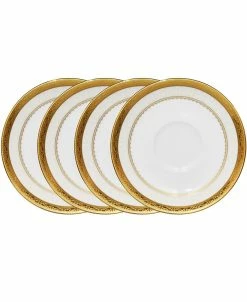 Noritake Odessa Gold Set Of 4 Saucers, Service For 4