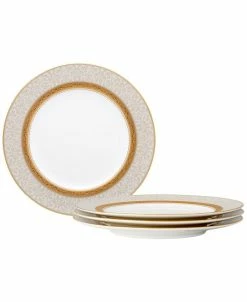 Noritake Odessa Gold Set Of 4 Accent Plates, Service For 4