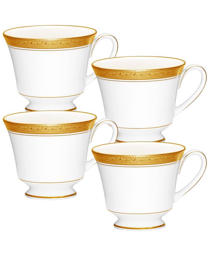 Crestwood Gold Set Of 4 Cups, Service For 4 Noritake Crestwood Gold Set Of 4 Cups, Service For 4 -VilleroyBoch shop