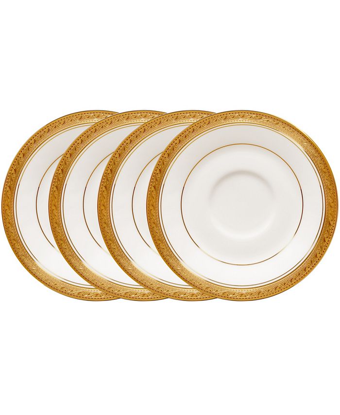 Crestwood Gold Set Of 4 Saucers, Service For 4 Noritake Crestwood Gold Set Of 4 Saucers, Service For 4 -VilleroyBoch shop