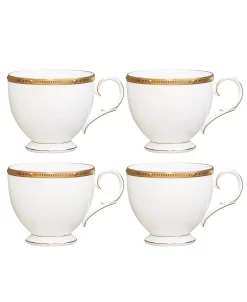 Noritake Rochelle Gold Set Of 4 Cups, Service For 4