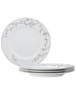 Noritake Birchwood Set Of 4 Dinner Plates, Service For 4