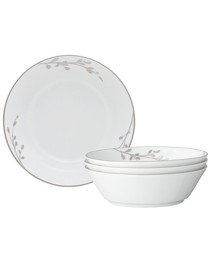 Noritake Birchwood Set Of 4 Soup Bowls, Service For 4 3 Noritake Birchwood Set Of 4 Soup Bowls, Service For 4