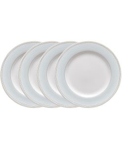 Noritake Linen Road Set Of 4 Bread Butter And Appetizer Plates, Service For 4
