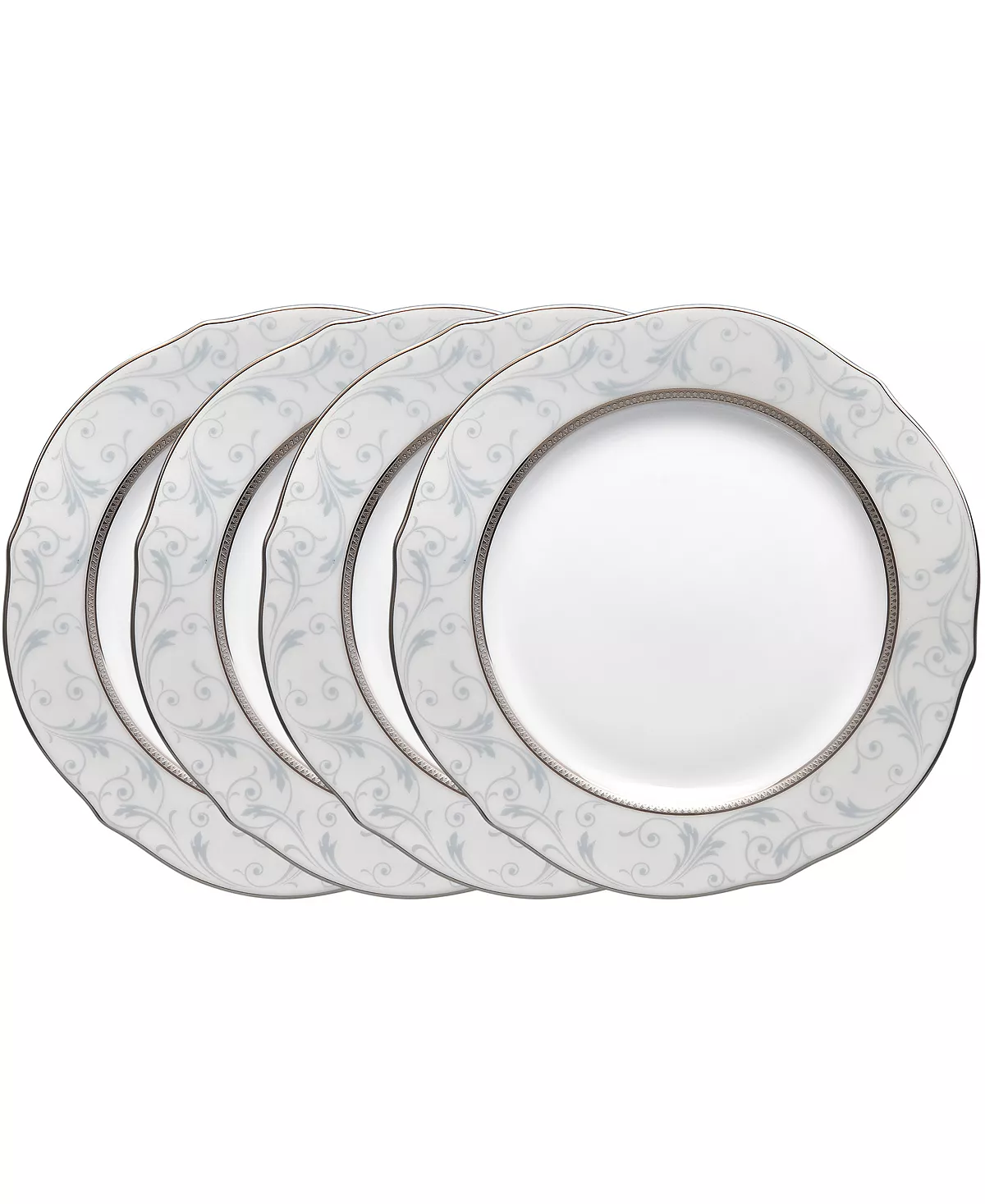 Regina Platinum Set Of 4 Scalloped Accent Plates, Service For 4 Noritake Regina Platinum Set Of 4 Scalloped Accent Plates, Service For 4 -VilleroyBoch shop